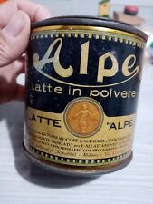 Scatola di Latte in Polvere Alpe Mellin - anni 20 in metallo litografato