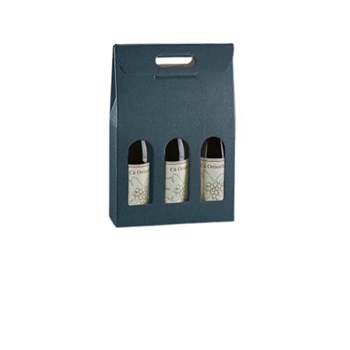 Scatole seta blu bottiglie - 3,