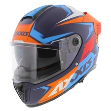 Casco integrale Axxis Hawk SV EVO Ixil C14 arancione opaco blu