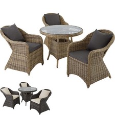 Set 3x Sedie Tavolo Polyrattan