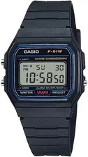 Orologio Casio Vintage Digitale Unisex Uomo Donna F-91W-1DG Nero Resina