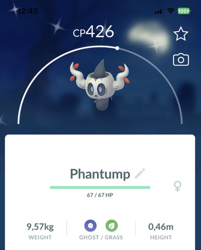 Shiny phantump pokemon gen6 - phantump, go