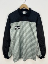 Maglia portiere Uhlsport Pro vintage anni 90 nero/grigio imbottita manica lunga XL/L
