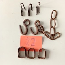 GANCI e ANELLI in FERRO BATTUTO inizio '900