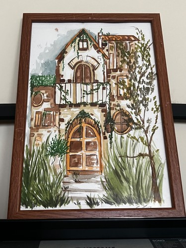 Casa rustica acquerello - casa, su