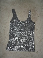 TOP CANOTTIERA  CON PAILETTES  D PIMKIE Tg. M   COMPRALO SUBITO