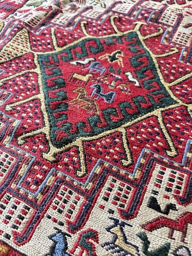 Tappeto vintage soumak tessuto - tappeto,