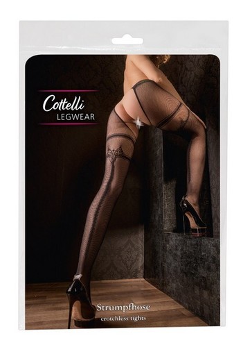Collant nero rete fine - rete, con