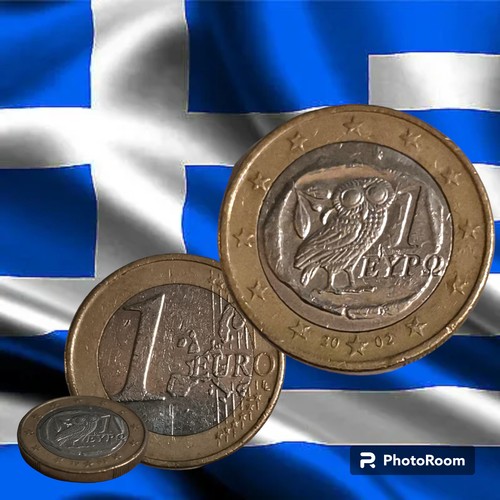 Moneta euro gufo - grecia, 2002