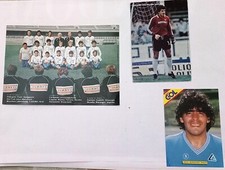 CARTOLINA NAPOLI DIEGO MARADONA 1985 omaggio della rivista SUPERGOL 10x15 cm