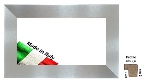 Cornice argento satinato - , in