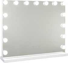 Specchio trucco Flamingueo con LED, intensità regolabile e ingrandimento