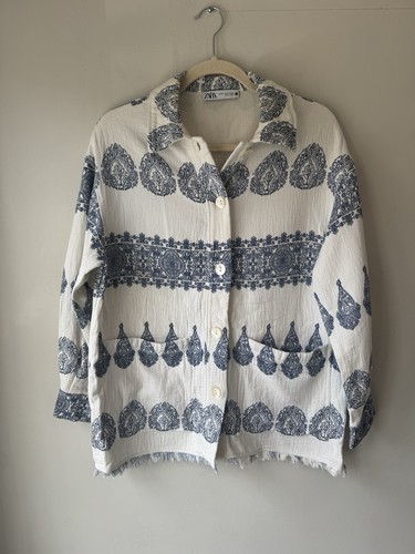 Giacca shacket zara blu - giacca,