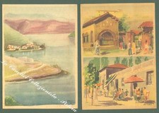 BIGANTI E. Due cartoline d'epoca formato grande di Terni: Piediluco, Acquasparta