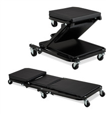 Carrello Sotto Auto Da Meccanico, Sgabello Officina Con Ruote 360°, Regge 150 Kg