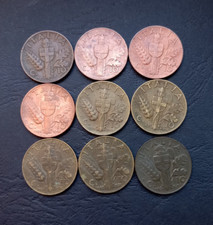 10 centesimi impero SERIE COMPLETA BRONZO e RAME TUTTE LE 9 MONETE 1936- 1943