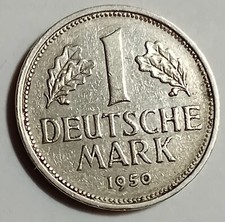 1 Marco Germania 1950 zecca J ( Amburgo)