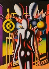 MARK KOSTABI - INCONTRO METAFISICO pop street art serigrafia love  De Chirico