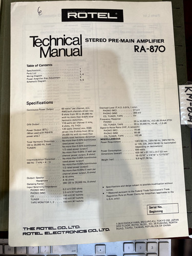 Rotel 870 ra870 - rotel,