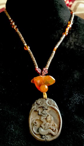Collana heshi vintage - heshi, giada