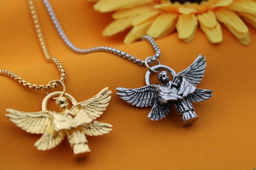 Collana angelo ali fede