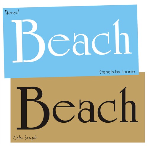 Stencil spiaggia per lago - stencil,