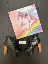 Scarpe stivaletto donna pelle nera Lita Jeffrey Campbell