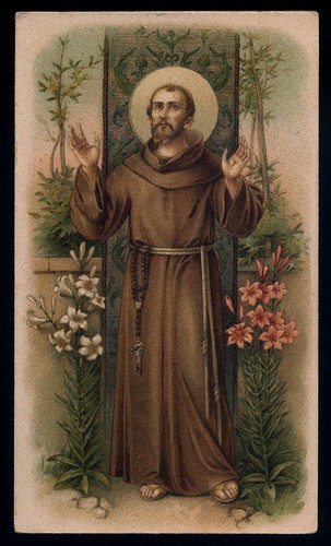 Antico santino cromo holy - santino, card