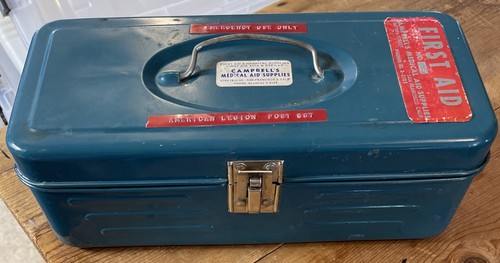Vintage metal medical tool box - medical,