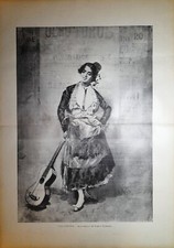 Antique Print YOUNG GYPSY