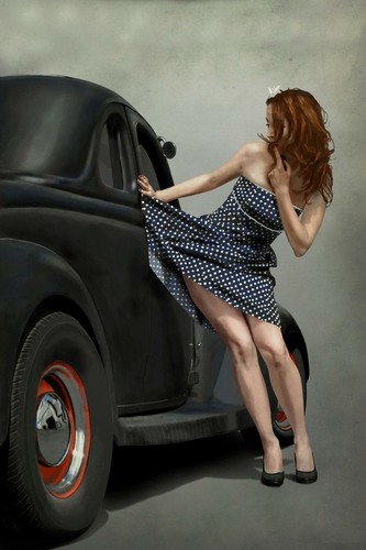 Vintage pin posa hot road - hot,