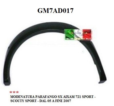 Modenatura anteriore aixam - modenatura, sx