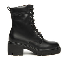 ANFIBI NERO GIARDINI DONNA IN PELLE COLORE NERO INSERTI ARGENTO ART. 514810