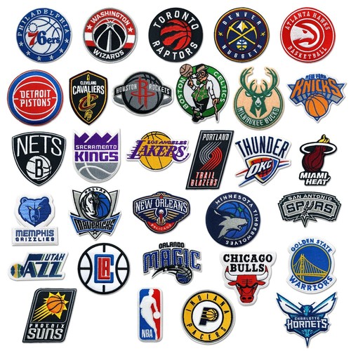 Nba iron assorted patches - nba, on