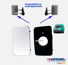 VETRO PIASTRA SPECCHIO RETROVISORE SINISTRO DESTRO PER IVECO DAILY 1989 A 1999