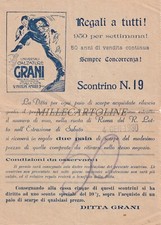 CALZATURE GRANI ROMA - Scontrino per Estrazione Premi Lotto 1930