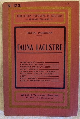 Pietro parenzan fauna lacustre - parenzan,