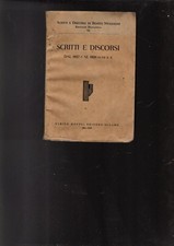 SCRITTI E DISCORSI DAL 1927 AL