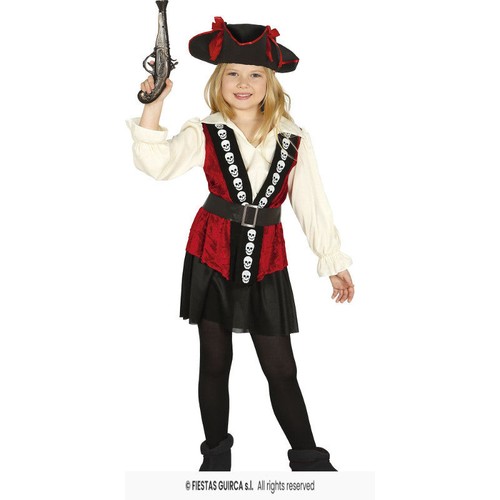 Costume piratessa teschio - teschio, 5-6