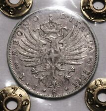 *VITTORIO EMANUELE III 1 LIRA 1905 AQUILA SABAUDA CONS. BB PERIZIATA J.J.GROBORZ