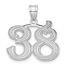 14k White Gold Polished Etched