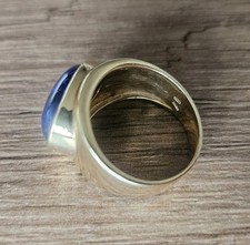 Anello da uomo in oro giallo 18 kt con lapislazzuli