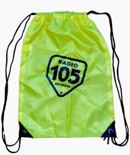 SACCA ZAINO BORSA DA PALESTRA UNISEX DI RADIO 105 GIALLA IN POLIESTERE