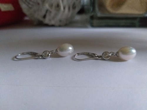Orecchini con perle - fiume, e