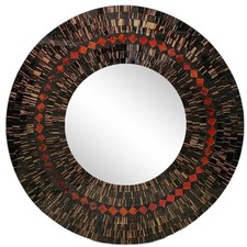 Specchio con cornice-rotondo a parete-quadro mosaico etnico per muro particolare