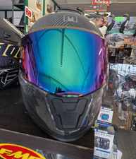 VISIERA MPH CASCO TIGER E CARBON IRIDIUM BLU ANTIGRAFFIO PREDISPOSIZIONE PINLOCK