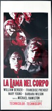 CINEMA-locandina LA LAMA NEL CORPO berger, prevost, young, HAMILTON