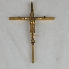 Crocifisso cristiano in ottone