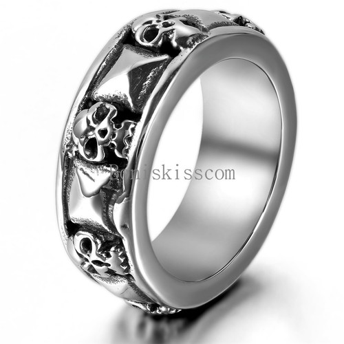 Anello uomo punk teschio - uomo, e