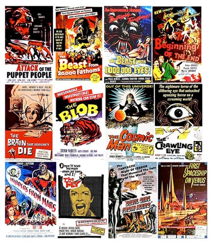 Vintage sci films - vintage, posters